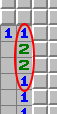 1-2-2-1 düzeni, örnek 1, işaretli